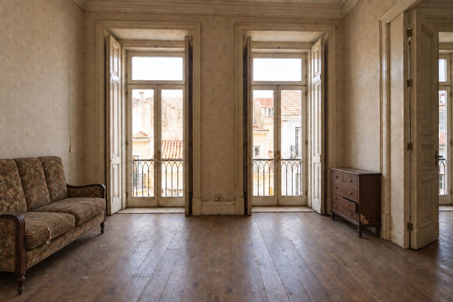 Projeto Chiado Balcony Revival — antes da renovação
